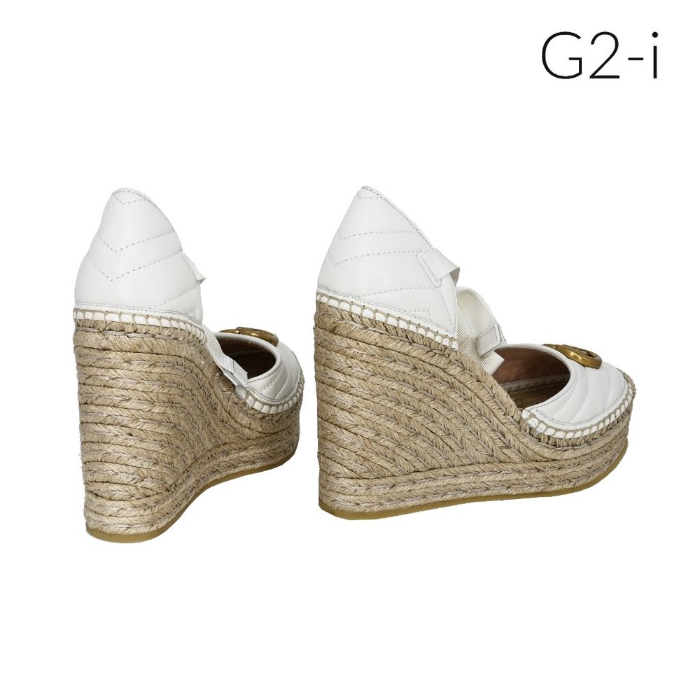 Gucci GG Marmont Matelassé Leather Espadrille Platform - Picture 5 of 13